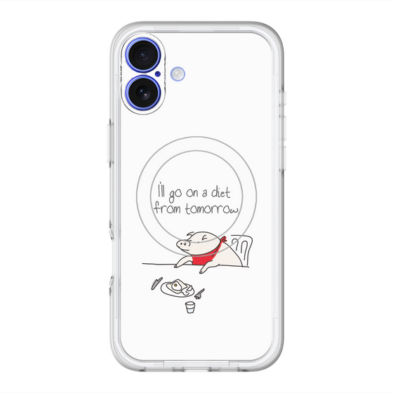 スリムプロテクションプレミアムケース with MagSafe［ ブタ子の挑戦 ］