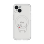 スリムプロテクションプレミアムケース with MagSafe［ 蝶ネクタイねこ - White ］