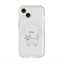 スリムプロテクションプレミアムケース with MagSafe［ 蝶ネクタイねこ - White ］