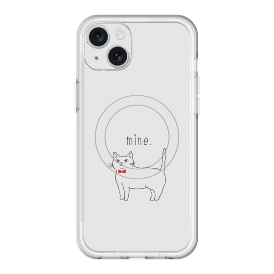 スリムプロテクションプレミアムケース with MagSafe［ 蝶ネクタイねこ - White ］