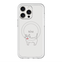 スリムプロテクションプレミアムケース with MagSafe［ 蝶ネクタイねこ - White ］