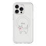 スリムプロテクションプレミアムケース with MagSafe［ 蝶ネクタイねこ - White ］