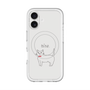 スリムプロテクションプレミアムケース with MagSafe［ 蝶ネクタイねこ - White ］
