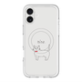 スリムプロテクションプレミアムケース with MagSafe［ 蝶ネクタイねこ - White ］