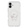 スリムプロテクションプレミアムケース with MagSafe［ 蝶ネクタイねこ - White ］