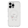 スリムプロテクションプレミアムケース with MagSafe［ 蝶ネクタイねこ - White ］