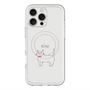 スリムプロテクションプレミアムケース with MagSafe［ 蝶ネクタイねこ - White ］