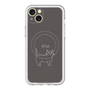 スリムプロテクションプレミアムケース with MagSafe［ 蝶ネクタイねこ - Black ］