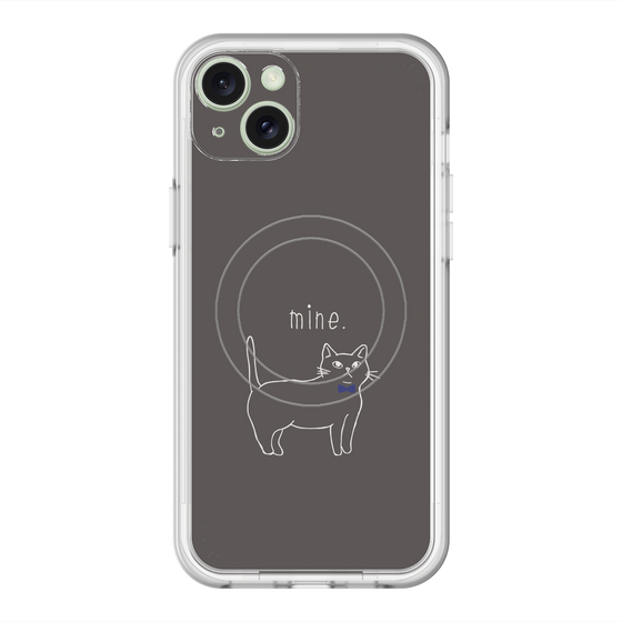 スリムプロテクションプレミアムケース with MagSafe［ 蝶ネクタイねこ - Black ］