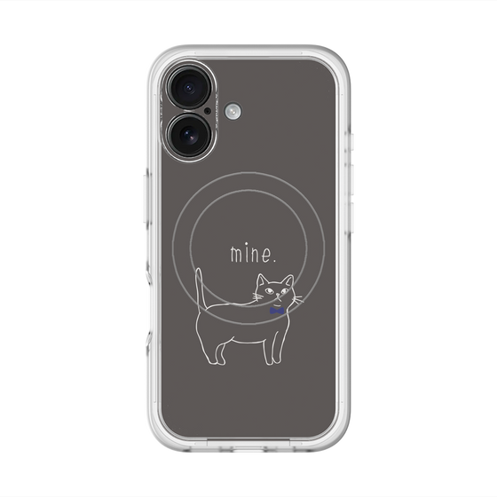 スリムプロテクションプレミアムケース with MagSafe［ 蝶ネクタイねこ - Black ］