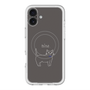 スリムプロテクションプレミアムケース with MagSafe［ 蝶ネクタイねこ - Black ］
