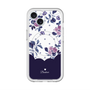 スリムプロテクションプレミアムケース with MagSafe［ ツインドットフラワー - Navy ］