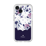 スリムプロテクションプレミアムケース with MagSafe［ ツインドットフラワー - Navy ］