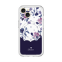 スリムプロテクションプレミアムケース with MagSafe［ ツインドットフラワー - Navy ］