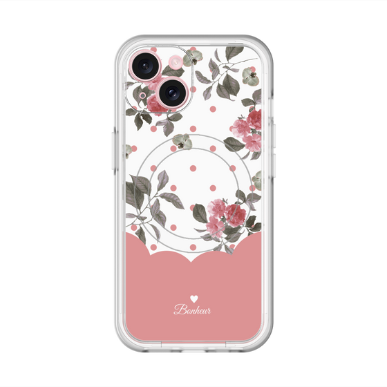 スリムプロテクションプレミアムケース with MagSafe［ ツインドットフラワー - Pink ］