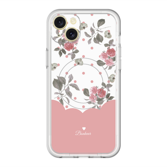 スリムプロテクションプレミアムケース with MagSafe［ ツインドットフラワー - Pink ］