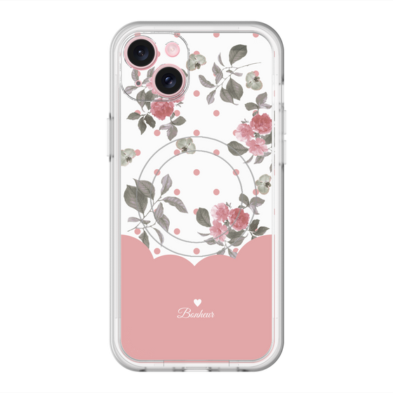 スリムプロテクションプレミアムケース with MagSafe［ ツインドットフラワー - Pink ］