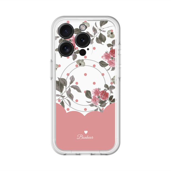 スリムプロテクションプレミアムケース with MagSafe［ ツインドットフラワー - Pink ］