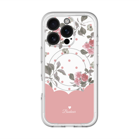 スリムプロテクションプレミアムケース with MagSafe［ ツインドットフラワー - Pink ］