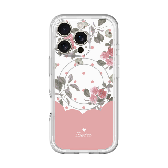 スリムプロテクションプレミアムケース with MagSafe［ ツインドットフラワー - Pink ］