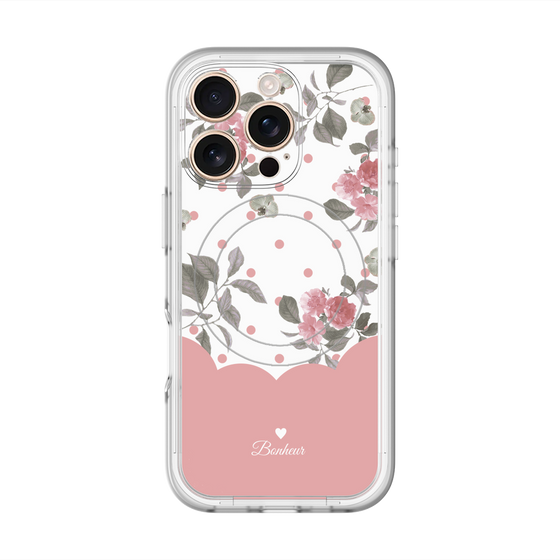 スリムプロテクションプレミアムケース with MagSafe［ ツインドットフラワー - Pink ］