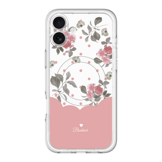 スリムプロテクションプレミアムケース with MagSafe［ ツインドットフラワー - Pink ］