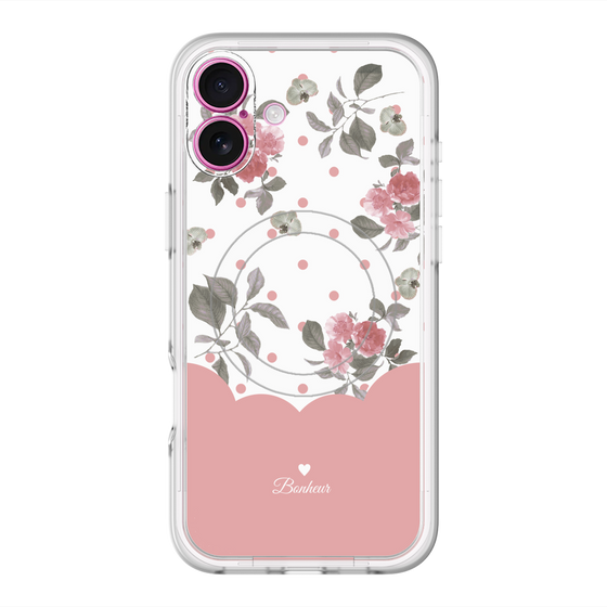 スリムプロテクションプレミアムケース with MagSafe［ ツインドットフラワー - Pink ］