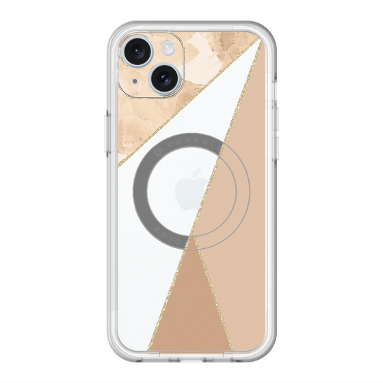 スリムプロテクションプレミアムケース with MagSafe［ マーブルトライアングルパレット - Beige ］