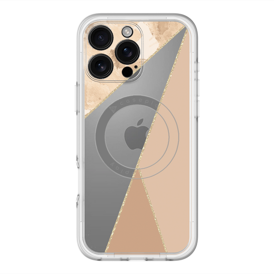 スリムプロテクションプレミアムケース with MagSafe［ マーブルトライアングルパレット - Beige ］