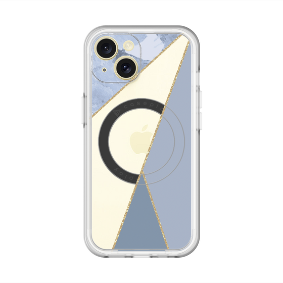 スリムプロテクションプレミアムケース with MagSafe［ マーブルトライアングルパレット - Blue ］