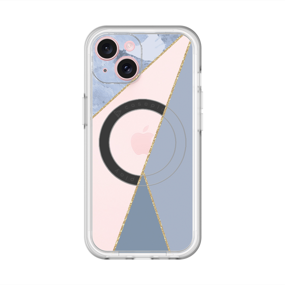 スリムプロテクションプレミアムケース with MagSafe［ マーブルトライアングルパレット - Blue ］