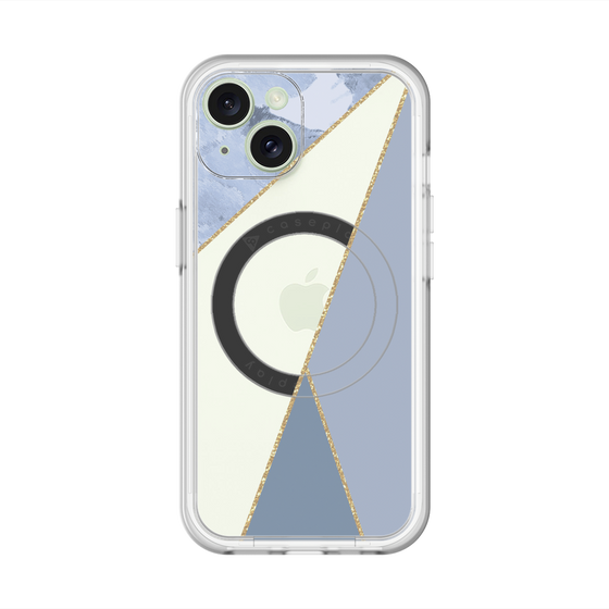 スリムプロテクションプレミアムケース with MagSafe［ マーブルトライアングルパレット - Blue ］