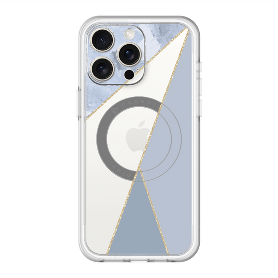 スリムプロテクションプレミアムケース with MagSafe［ マーブルトライアングルパレット - Blue ］