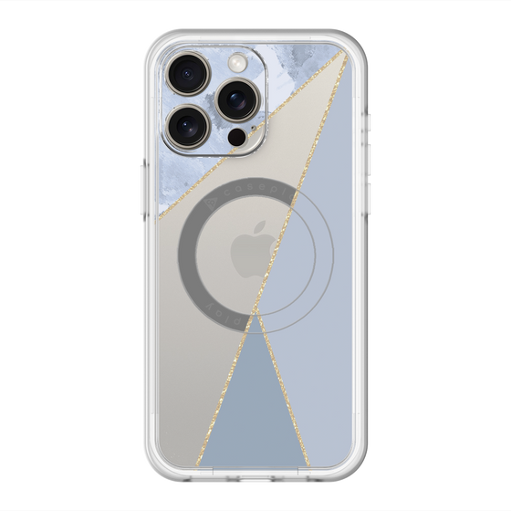 スリムプロテクションプレミアムケース with MagSafe［ マーブルトライアングルパレット - Blue ］