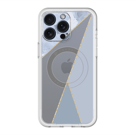 スリムプロテクションプレミアムケース with MagSafe［ マーブルトライアングルパレット - Blue ］