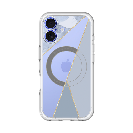 スリムプロテクションプレミアムケース with MagSafe［ マーブルトライアングルパレット - Blue ］