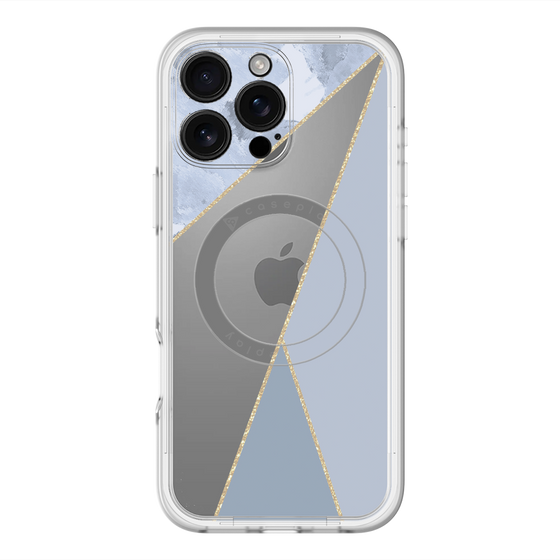 スリムプロテクションプレミアムケース with MagSafe［ マーブルトライアングルパレット - Blue ］