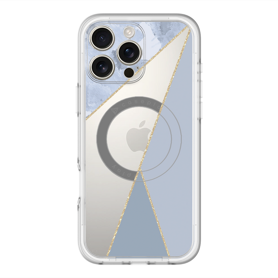 スリムプロテクションプレミアムケース with MagSafe［ マーブルトライアングルパレット - Blue ］