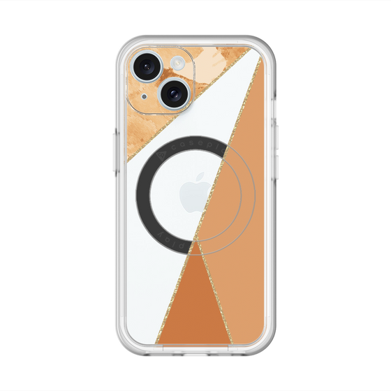 スリムプロテクションプレミアムケース with MagSafe［ マーブルトライアングルパレット - Orange ］