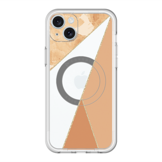 スリムプロテクションプレミアムケース with MagSafe［ マーブルトライアングルパレット - Orange ］