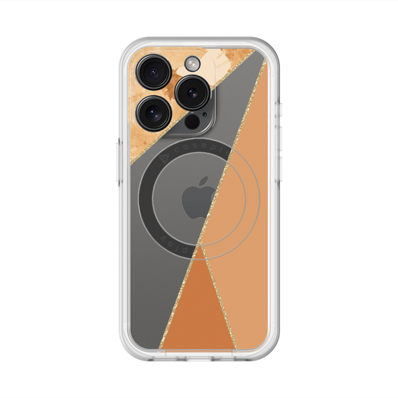 スリムプロテクションプレミアムケース with MagSafe［ マーブルトライアングルパレット - Orange ］