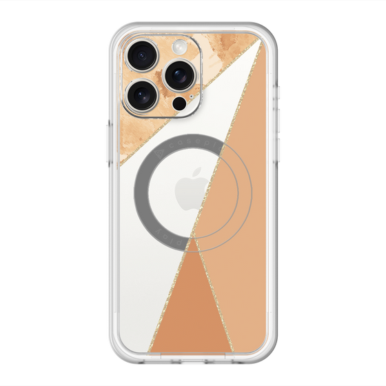 スリムプロテクションプレミアムケース with MagSafe［ マーブルトライアングルパレット - Orange ］