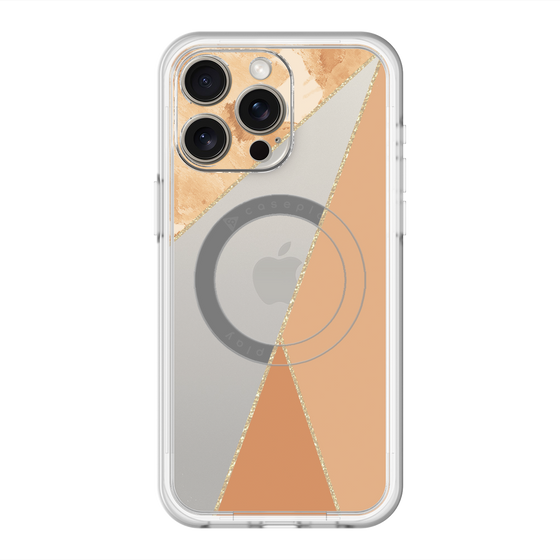 スリムプロテクションプレミアムケース with MagSafe［ マーブルトライアングルパレット - Orange ］