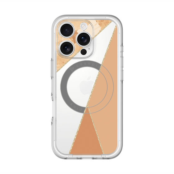 スリムプロテクションプレミアムケース with MagSafe［ マーブルトライアングルパレット - Orange ］