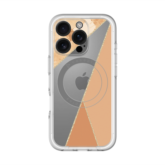 スリムプロテクションプレミアムケース with MagSafe［ マーブルトライアングルパレット - Orange ］