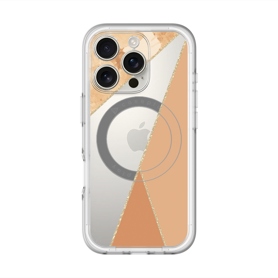 スリムプロテクションプレミアムケース with MagSafe［ マーブルトライアングルパレット - Orange ］