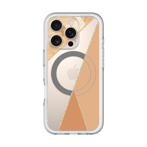 スリムプロテクションプレミアムケース with MagSafe［ マーブルトライアングルパレット - Orange ］