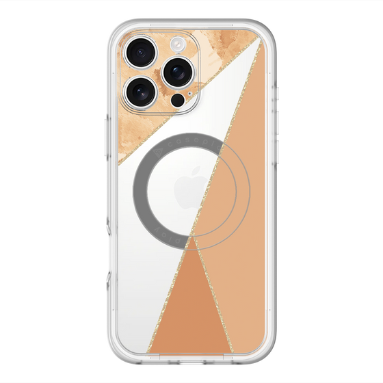 スリムプロテクションプレミアムケース with MagSafe［ マーブルトライアングルパレット - Orange ］