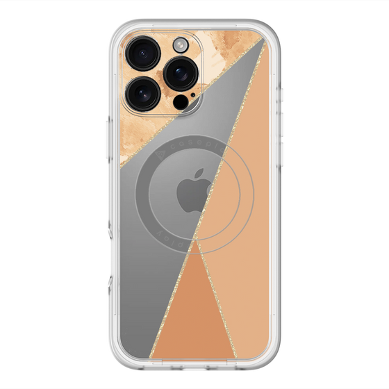 スリムプロテクションプレミアムケース with MagSafe［ マーブルトライアングルパレット - Orange ］