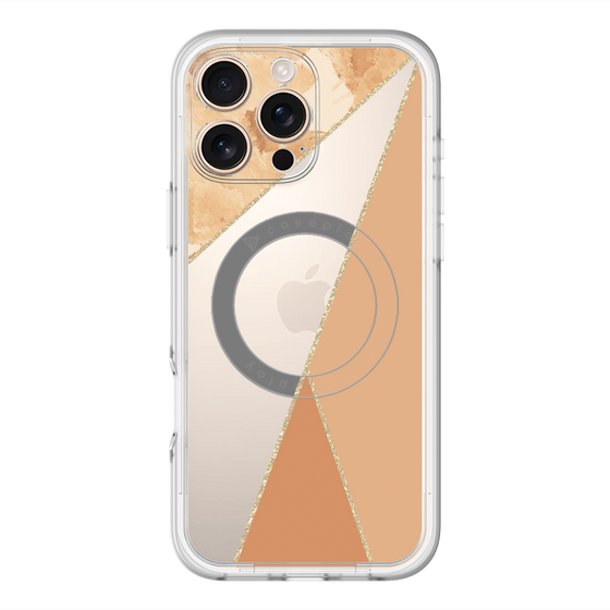 スリムプロテクションプレミアムケース with MagSafe［ マーブルトライアングルパレット - Orange ］